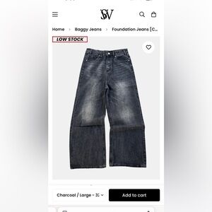 Men's Relaxed Fit Black Jeans